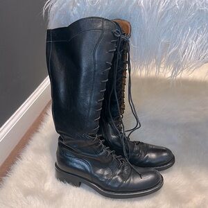 Black Leather Boots, barely worn, size 36